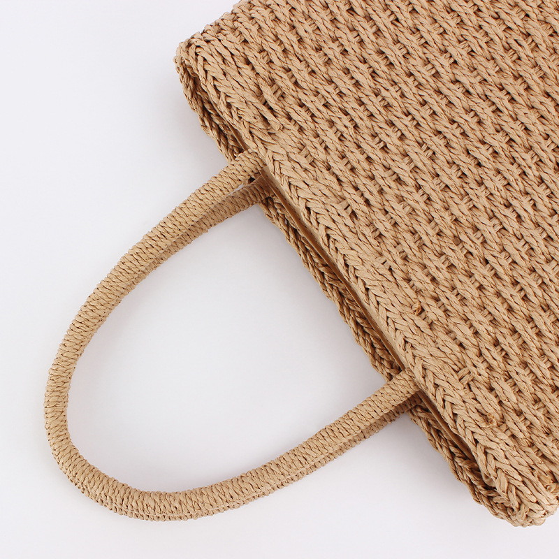 One-piece consignment summer new high-end texture handbag, large-capacity beach bag, simple and versatile woven handbag Item Picture