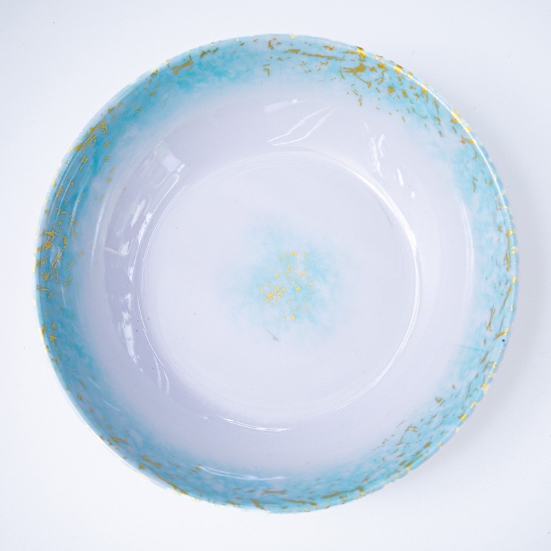 7, 8, 9-inch melamine commercial circular flat plate full-page printing Christmas festival pattern customization details Picture