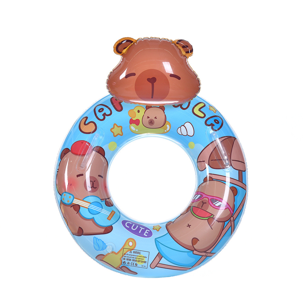 Capibara leads with a handlebar swimming ring, cross-border ins thickened children's armpit ring, baby's first learning swimming ring