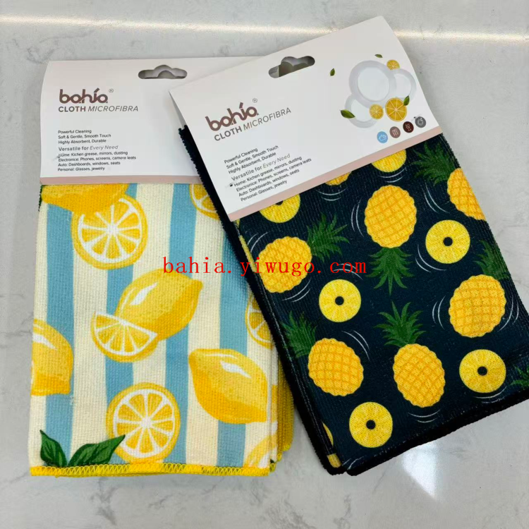 Various digital printed cloths, 40*48cm, kitchen cleaning cloths, dishwashing cloths, Bahia Specification image