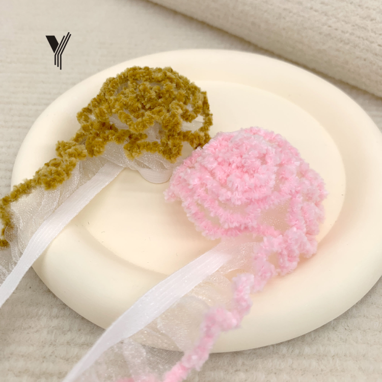 In stock: color single-sided black fungus edge knitted elastic band hair accessories, women's underwear, swimsuits, fish silk woven band underwear, high-end Application Scenario