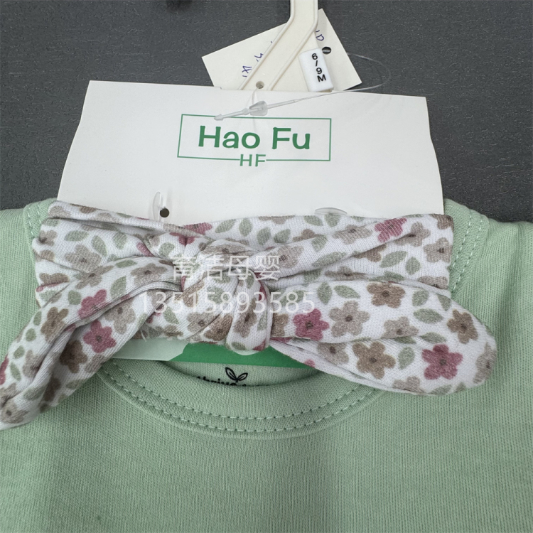 3件套婴儿衣服套装宝宝蝴蝶结发带宝宝衣服宝宝裤子婴儿用品细节图