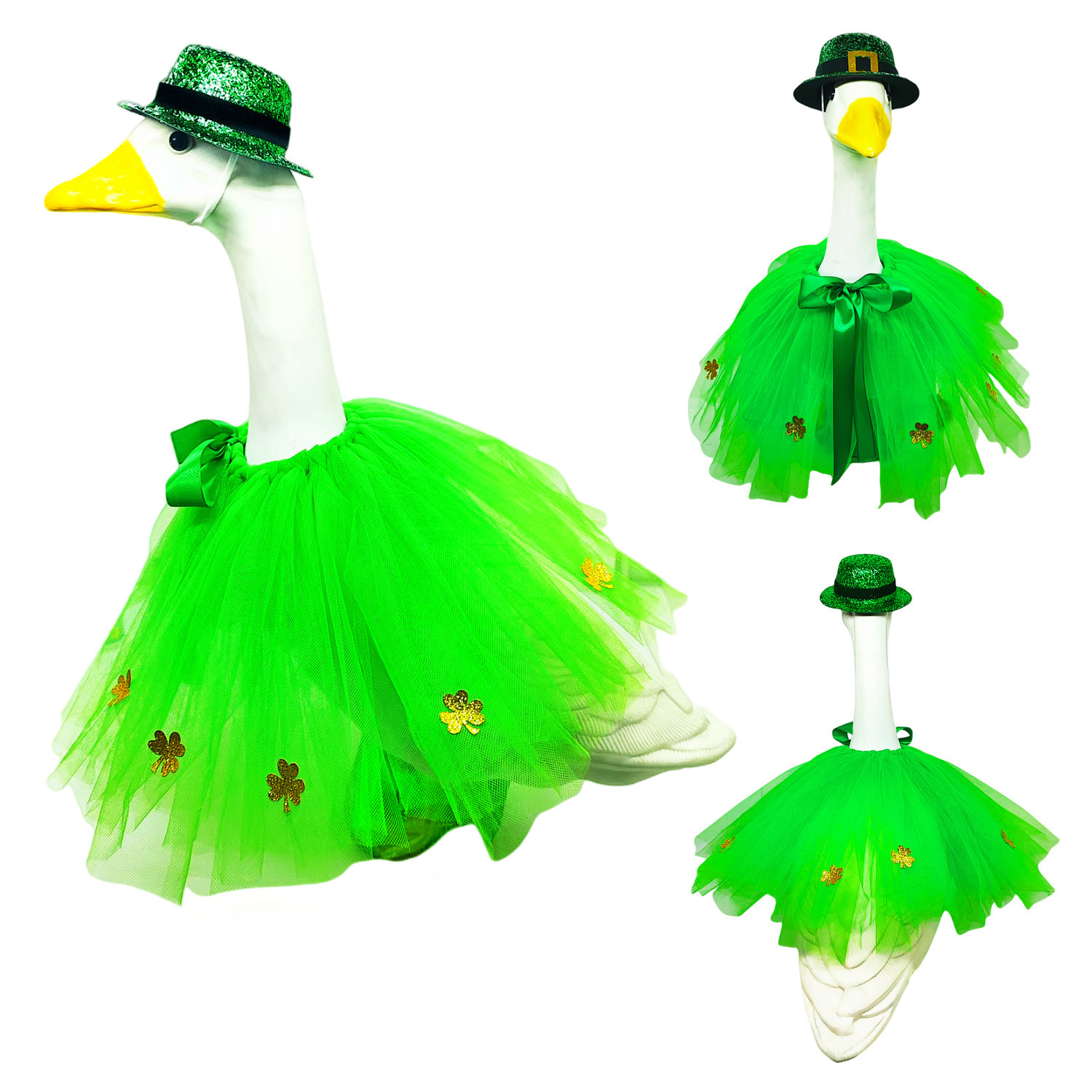 2026 New Cross-border Irish Porch Goose Dress Set 23-inch Large White Goose Festival Decoration 60g Application Scenario