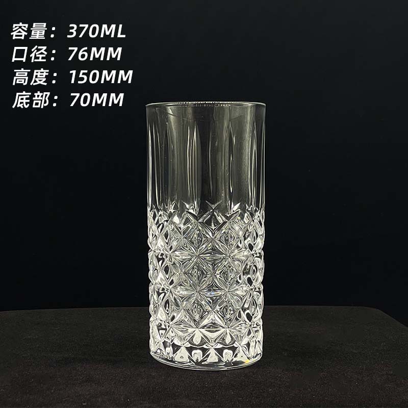 Glass cups, water cups, straight cups, Colin cups, thickened milk tea cups, large beverage cups, milk and juice cups, cocktail cups Specification image