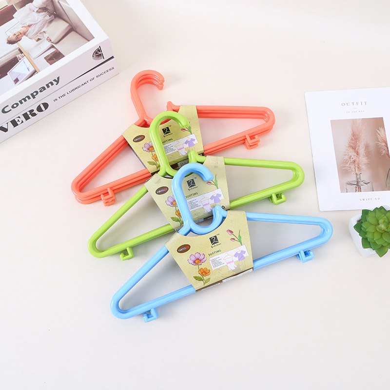 彩色塑料折叠衣架衣服架子儿童木质衣架多功能衣架收纳用品