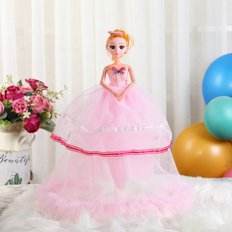 Wholesale of toy girls from street stalls, Barbie dolls 42cm blonde wedding dresses, princess children's gifts