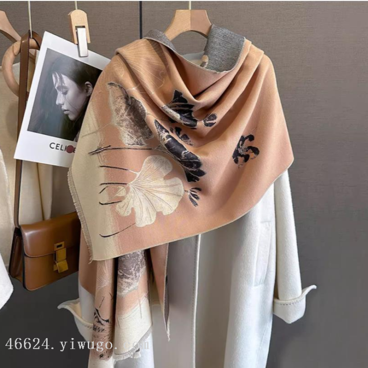 Cross-border scarf wholesale e-commerce live streaming supply chain 27 premium high-speed jacquard series lotus flower in stock details Picture