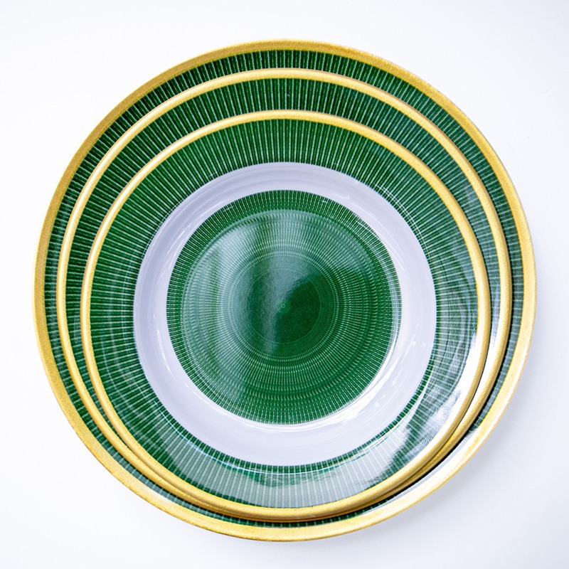 Middle Eastern tableware 7, 8, and 9-inch melamine plates, melamine bowls, melamine trays, and melamine tableware are available in large quantities in stock Application Scenario