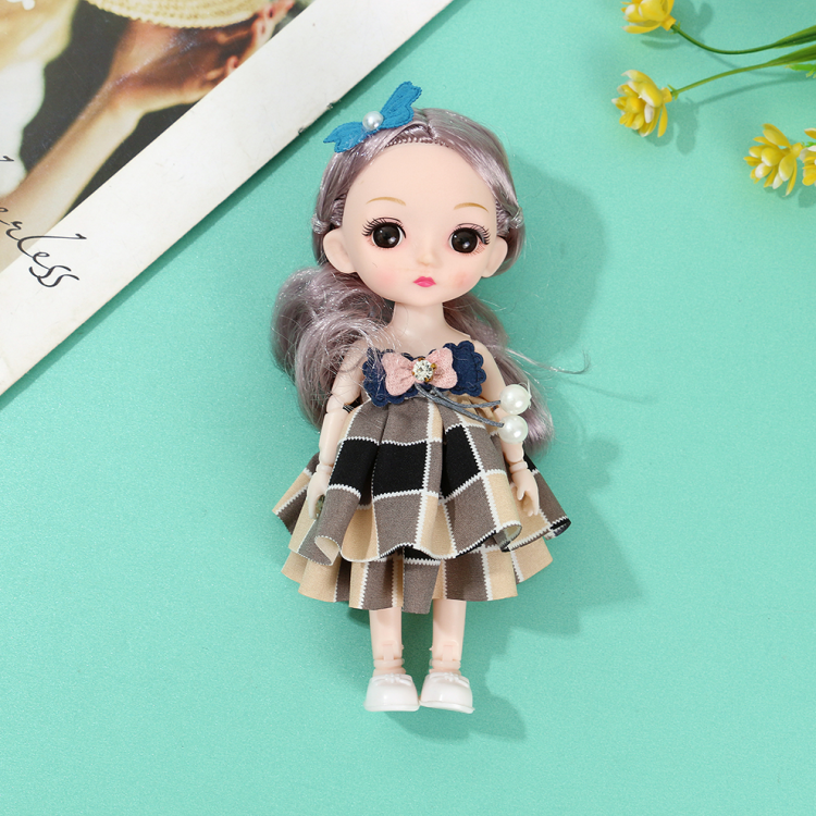 Cartoon joint interchangeable princess Barbie doll keychain, exquisite girl toy bag pendant wholesale Item Picture