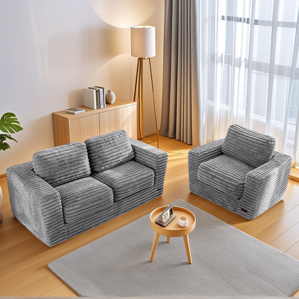 Cross-border customized compressed sofa with detachable and washable velvet surface, simple foldable sponge leisure sofa for both large and small apartments, suitable for adults