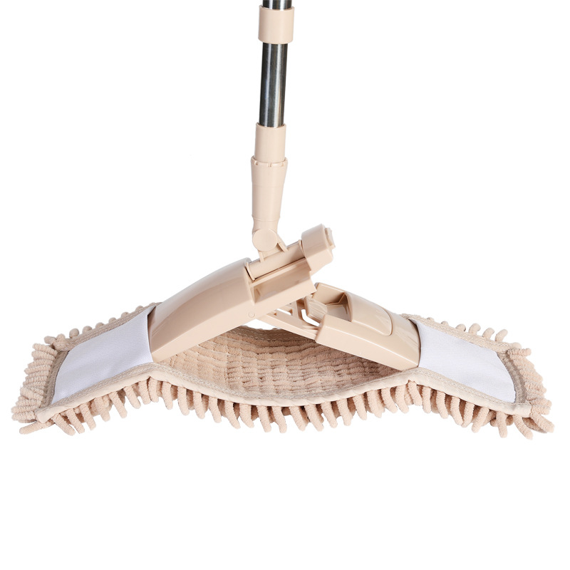 Stainless steel retractable Chenille mop, 360-degree rotatable household hand-wash flat mop Specification image