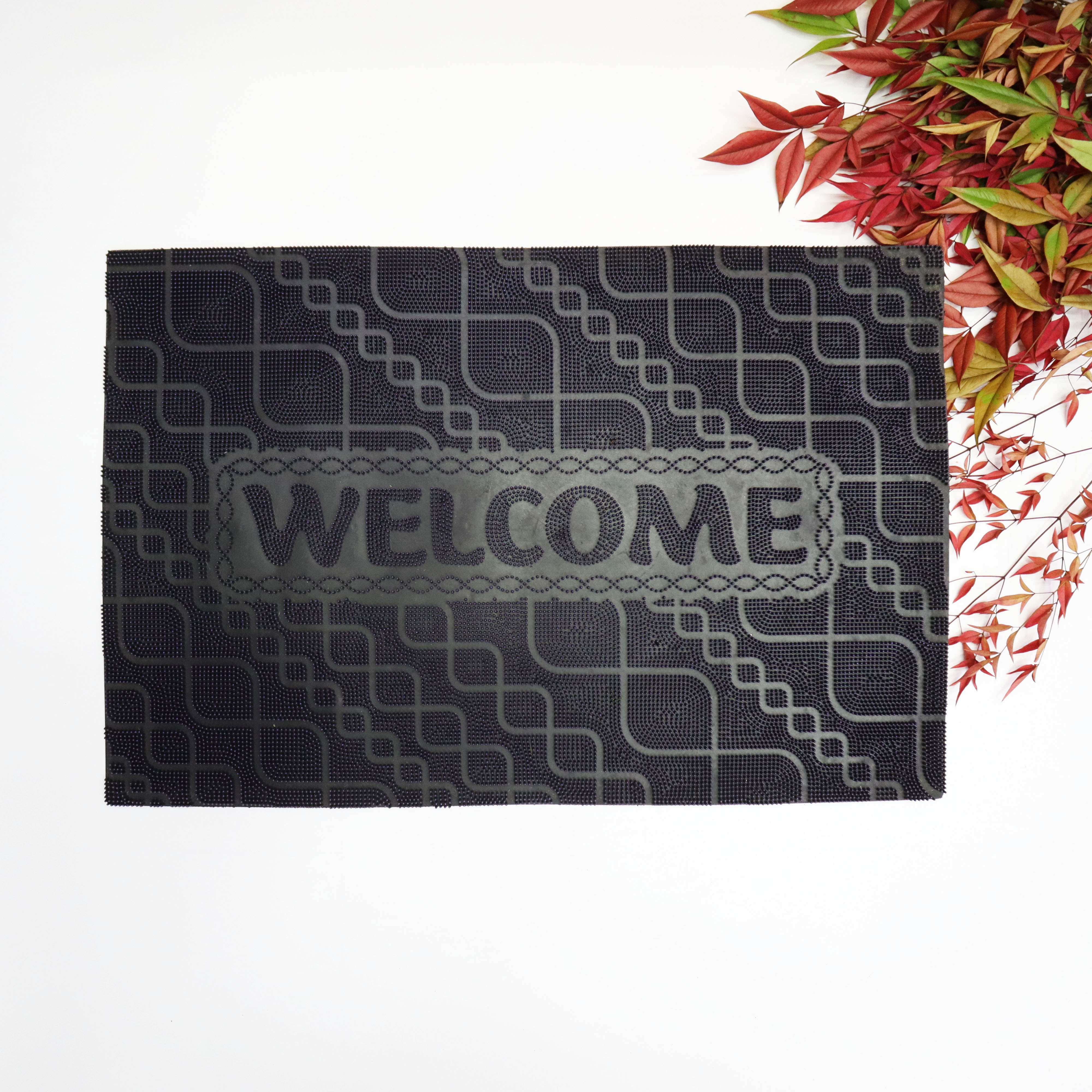 European-style gilded rectangular anti-slip PVC injection molded welcome round carpet floor mat carpet door mat Application Scenario