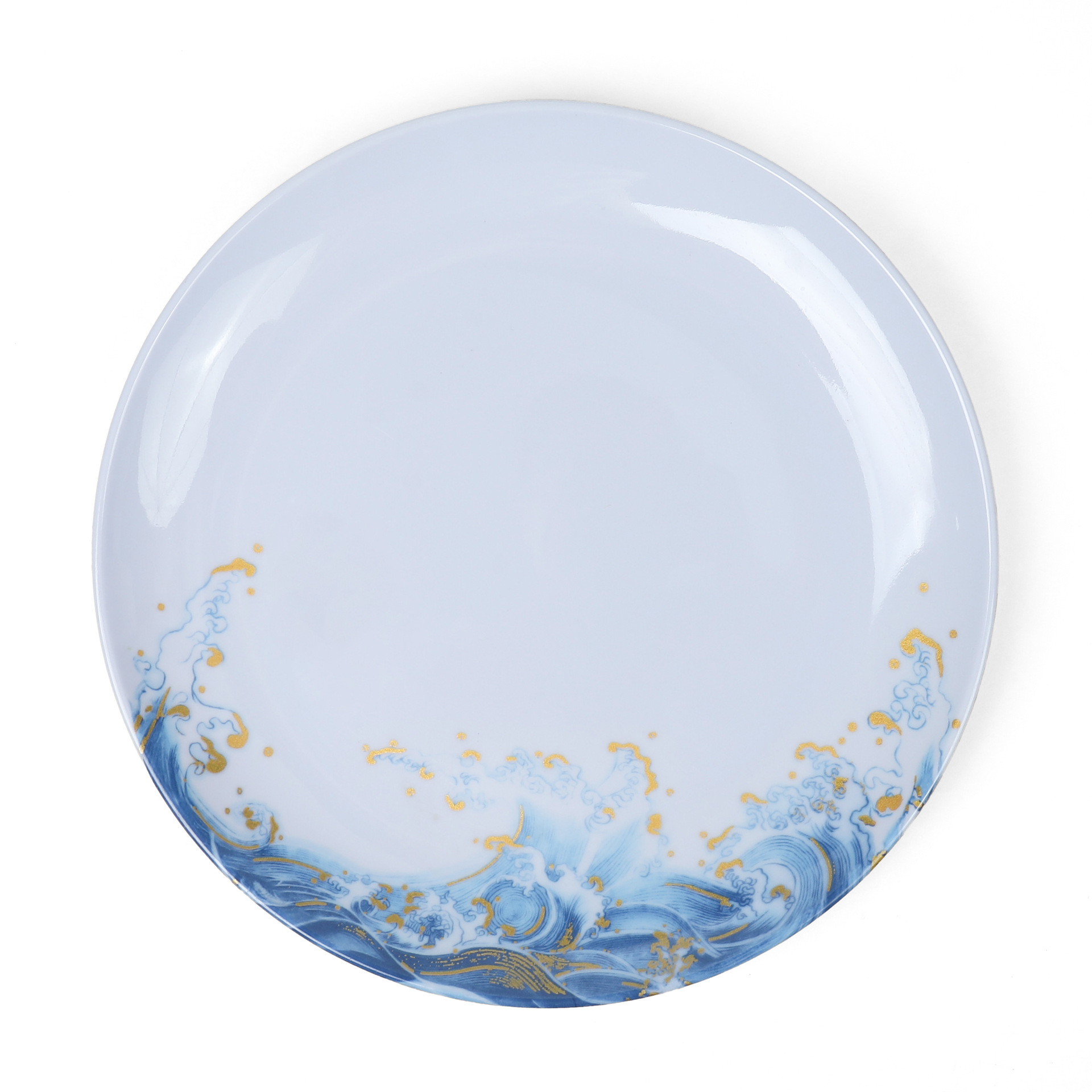 Vajilla de milamina transfronteriza plato de encaje al por mayor plato de comida occidental plato de hotel plato de ensalada plato de porcelana de imitación LOGO making Application Scenario