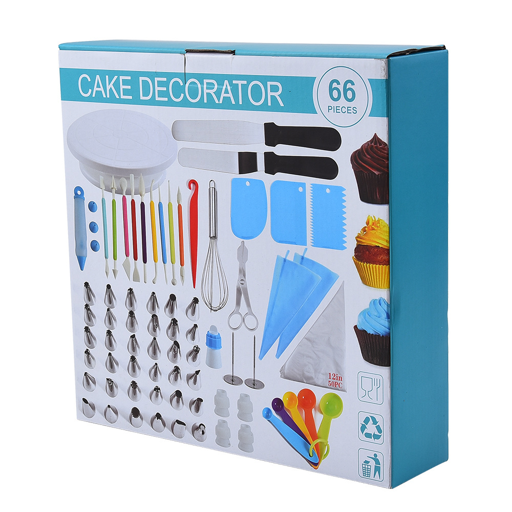 Stainless steel piping nozzle set of 66 pieces, cream cake decoration baking set, baking tools and supplies Item Picture