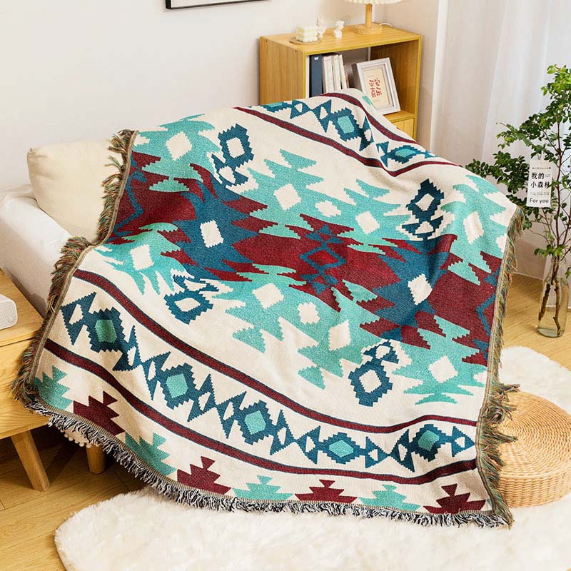 【 Elsie 】 Sofa cover, cross-border American country mat, decorative blanket, nap blanket, dust-proof sofa Item Picture