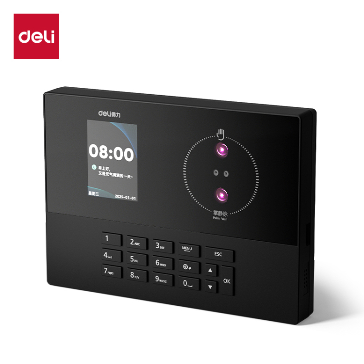 Deli Office Multi-modal Recognition employee clock-in and clock-in machine, face and palm print attendance machine Item Picture