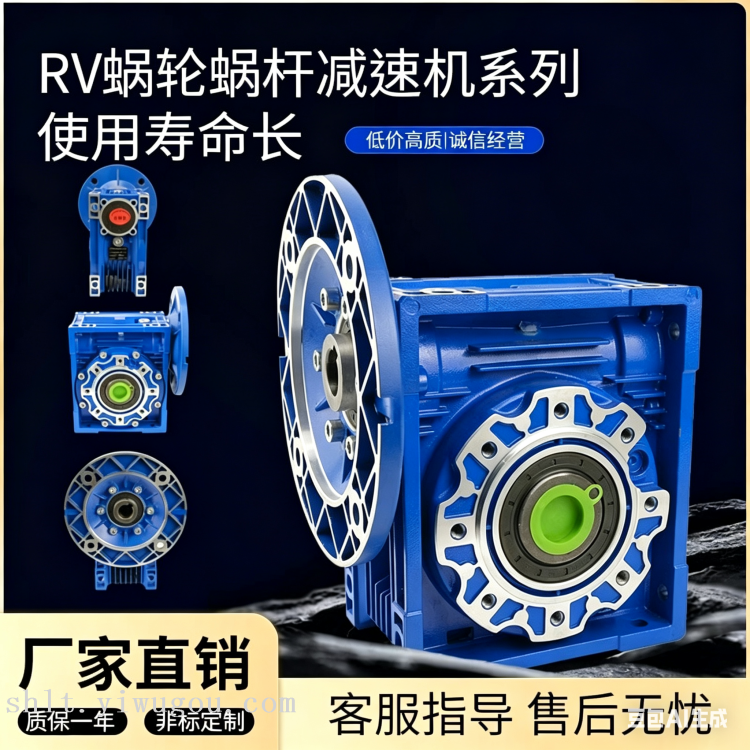 Manufacturer's NMRV30/40/50/63/75/90 worm gear and worm reducer servo stepping turbine reducer motor details Picture