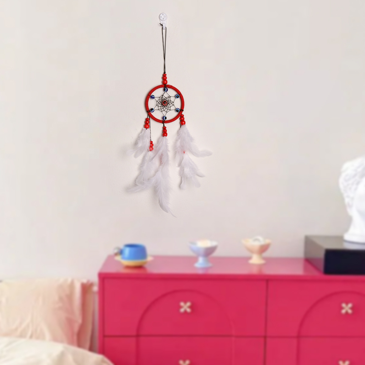 New best-selling dream catcher pendant "Devil's Eye" 7cm mini Small eye wind chime girl Pendant gift decoration Specification image