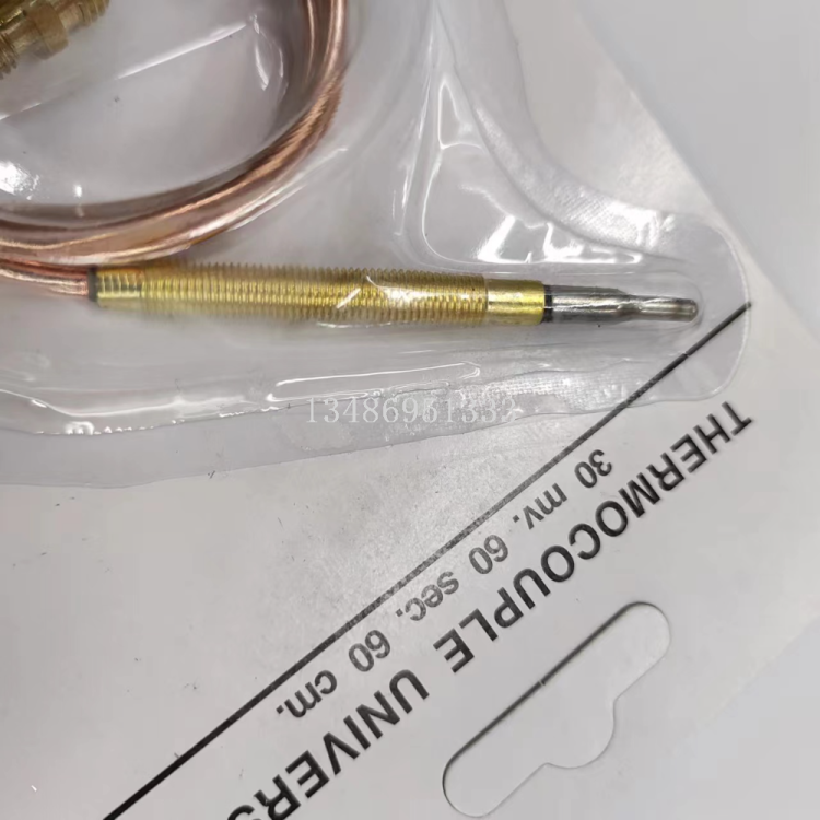 M8*1户外取暖器燃气火盆烧烤炉配件熄火保护通用螺纹热电偶600mm