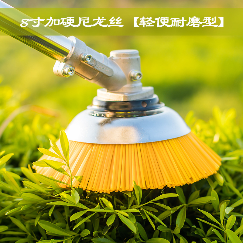 工厂直供8寸割草机尼龙丝打草头除草轮除草加硬尼龙割草轮锄草绳