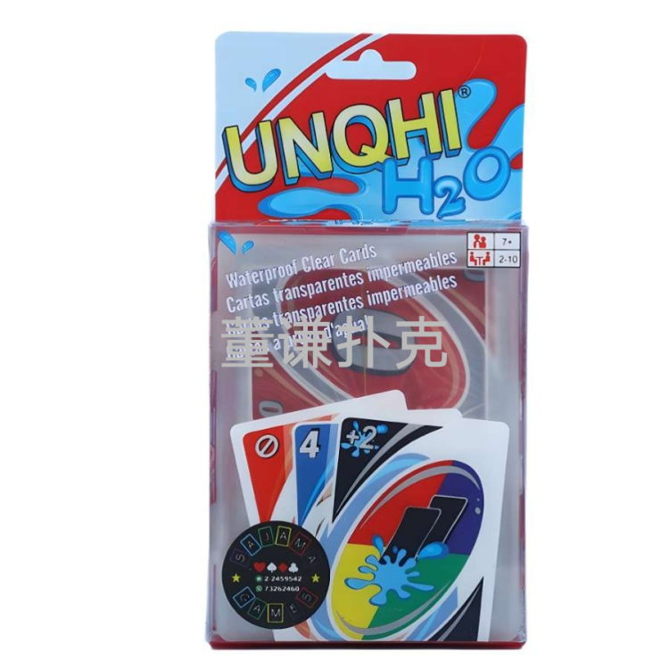 跨境水晶牌UNQHI扑克牌多人聚会娱乐桌游卡牌英文版优诺团建游戏