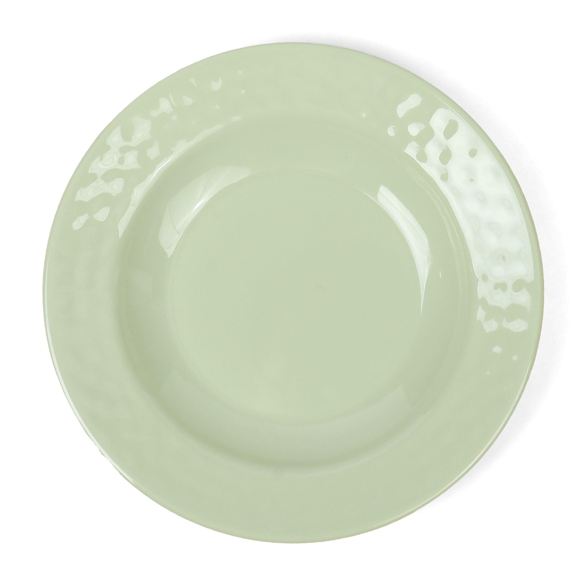 Bandeja de metamina transfronteriza bandeja de plástico de color sólido porcelana de imitación habitación de invitados plato redondo pastel dim sum plato de comida al por mayor Item Picture