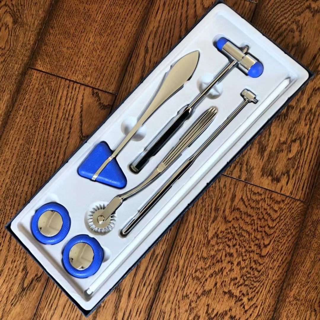 5-piece set of percussion hammer, medical percussion hammer, percussion hammer set, stainless steel nerve hammer, diagnostic hammer gift box packaging Item Picture