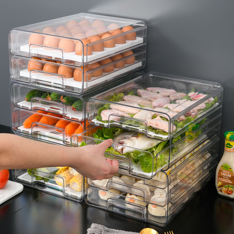 Customized refrigerator storage boxes, drawer-type egg storage boxes, household kitchen fresh-keeping boxes, and vegetable and fruit storage boxes by the manufacturer Specification image