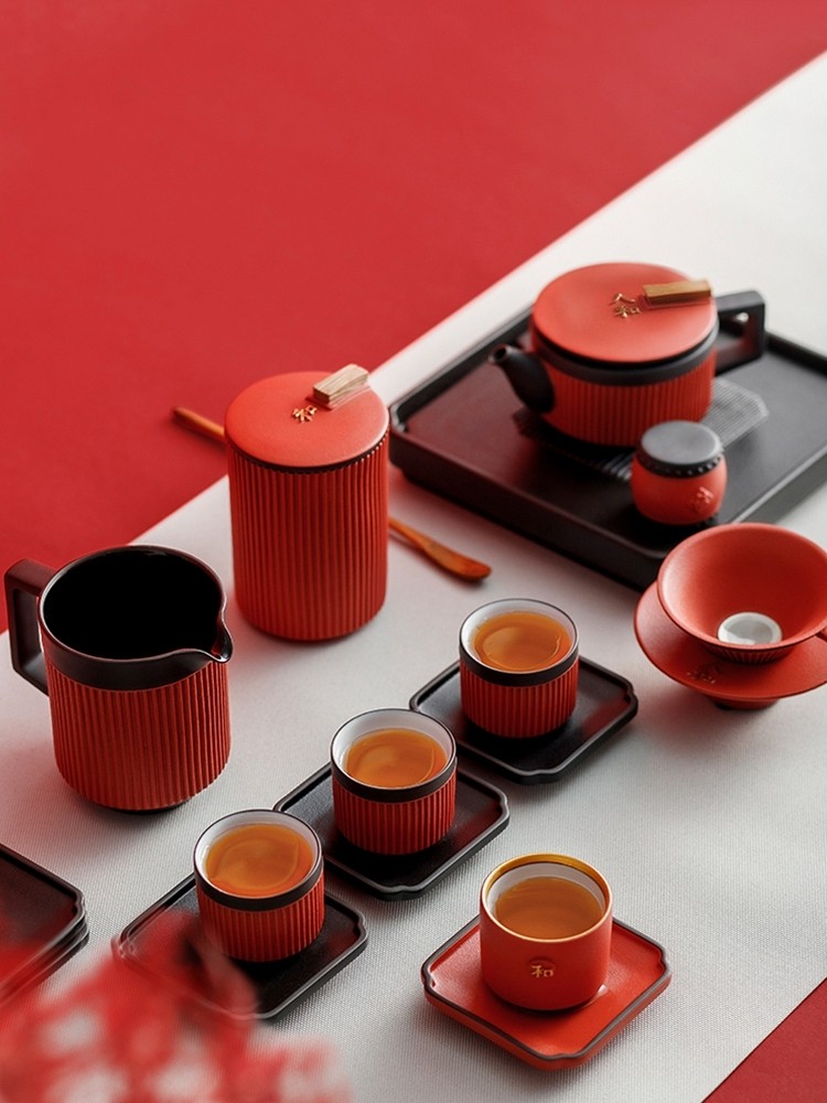 Una pieza daifa taiwán lubao cerámica Kung Fu juego de té hogar ligero lujo chino tiantai y ceremonia de té con plato de té té