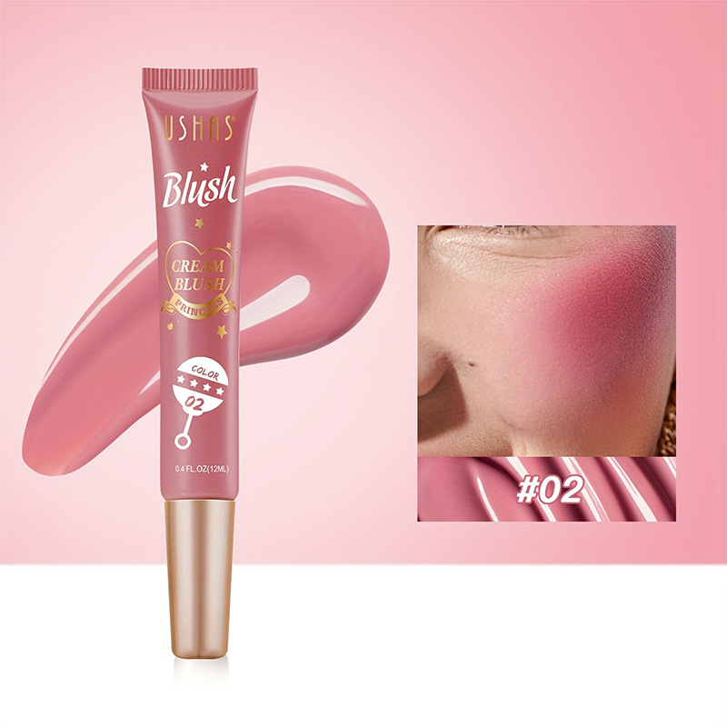 Best-selling 4-color waterproof dual-purpose liquid blush eyeshadow powder for natural and delicate lip and cheek contouring Item Picture