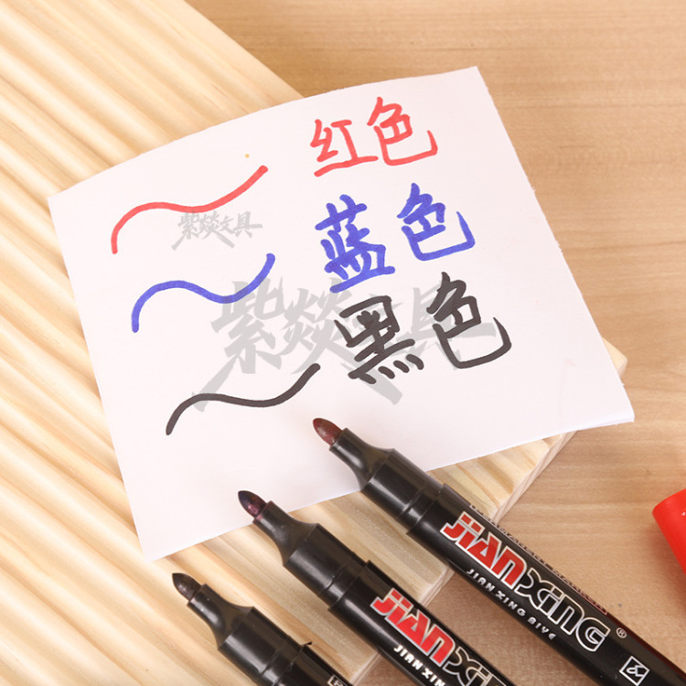 528 oil-based marker Pen in black, red and blue box, specially designed for logistics, express delivery and quick drying in foreign trade
