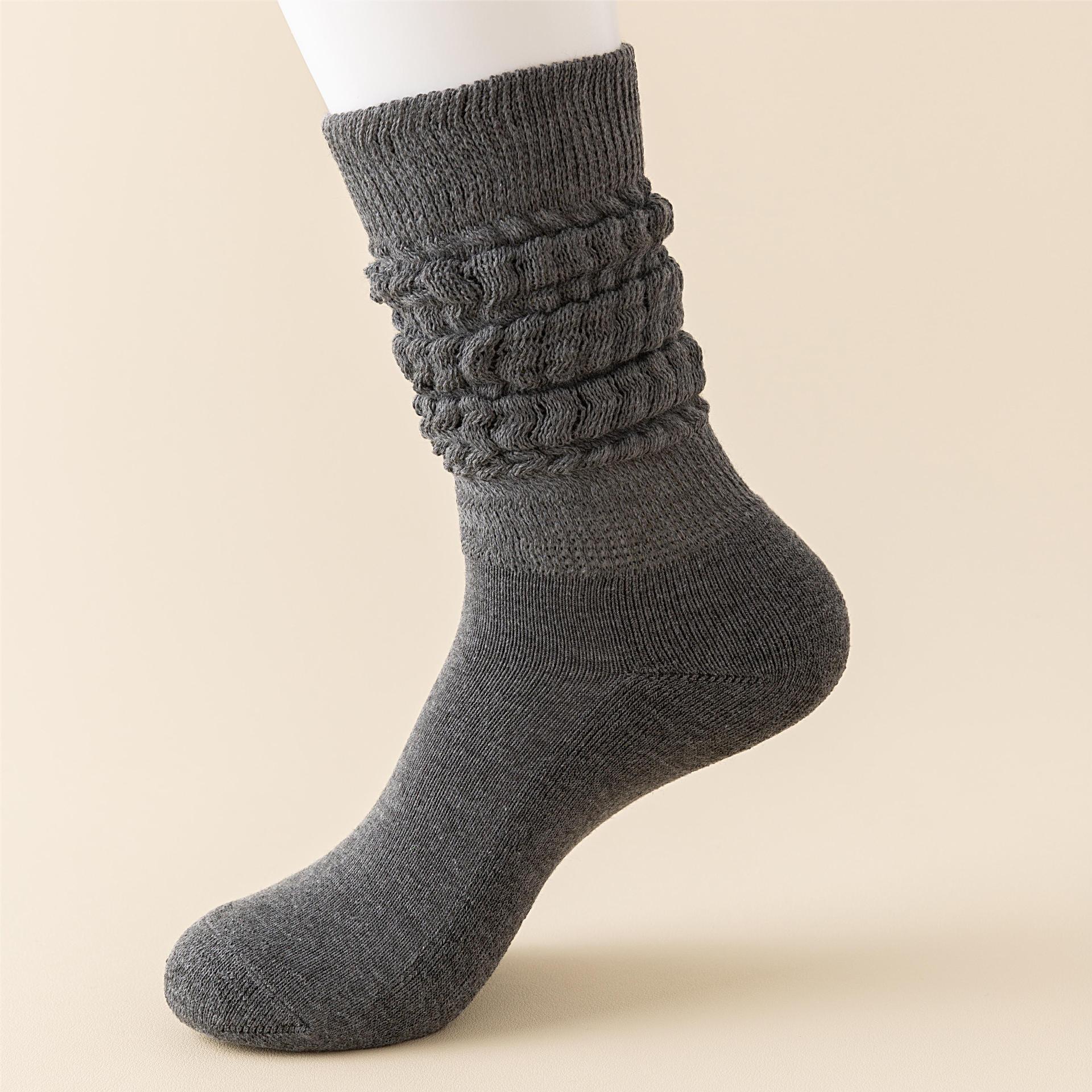 Cross-border over-the-knee socks for women in autumn and winter, long knee pile socks, candy-colored bubble socks, towel sports long socks for women Item Picture