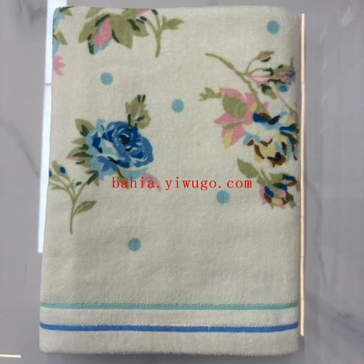Bahia digital printed pure cotton bath towel, soft absorbent towel, bath towel, home wrap towel Specification image