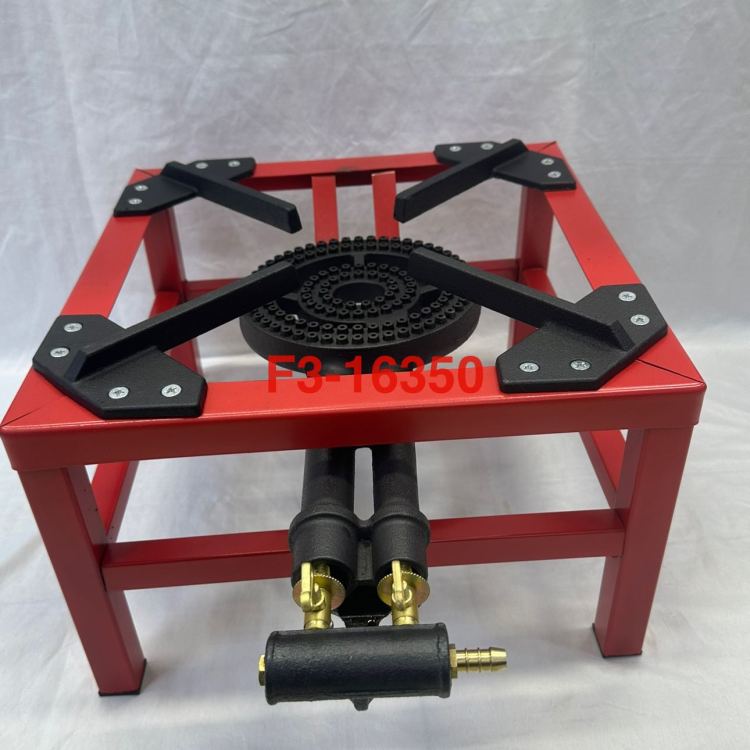 Fabricante de alimentación directa al aire libre estufa de fiero portátil de una sola cabeza estufa de doble cabeza con soporte estufa de hierro fundido cocina de gas de alta potencia. Fábrica en origen Specification image