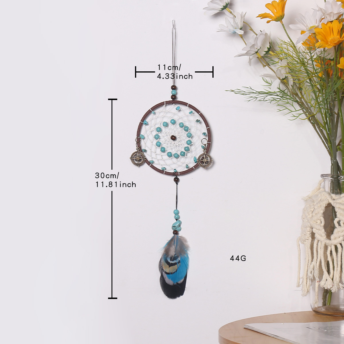 Retro creative dreamcatcher car pendant, wind chime dreamcatcher home decoration pendant, dreamcatcher pendant Specification image