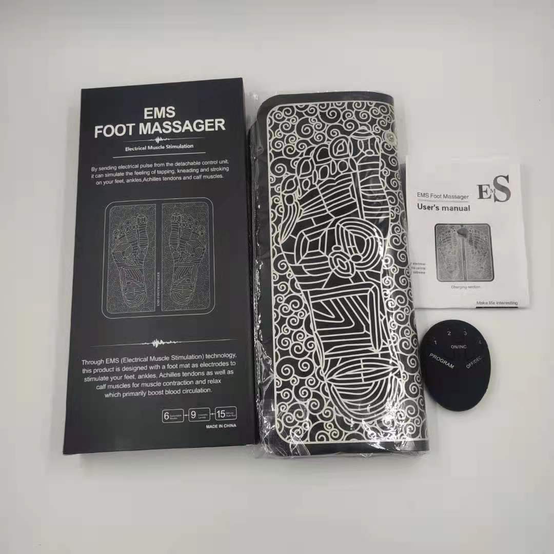 EMS按摩垫脉冲脚底足疗机微电流智能经络 足部垫便携式按摩器产品图