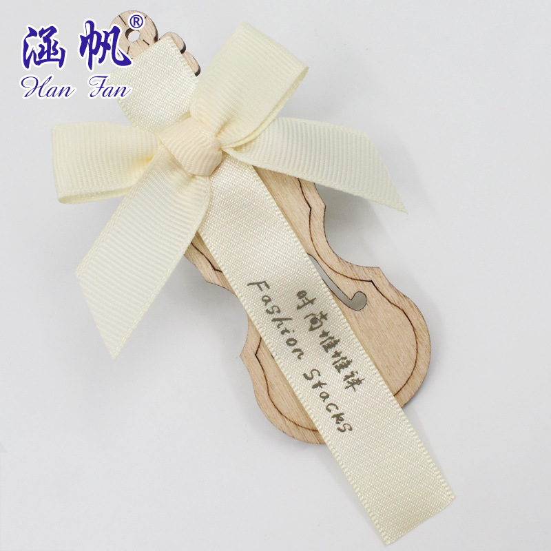 Hanfan 5-point beige ribbed band hand-tied bow fashionable Dui Dui sock gift box packaging decoration factory direct sales details Picture