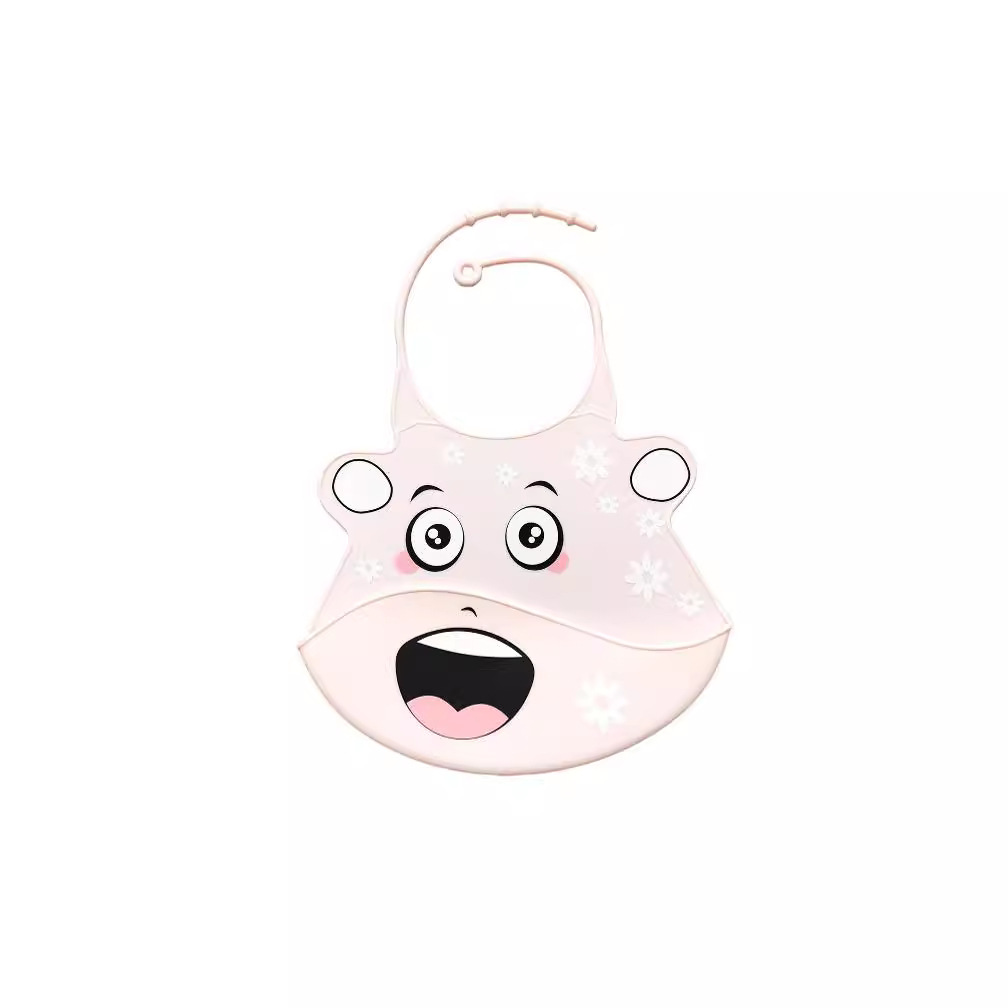Baby and maternal products: Baby feeding bibs, children's silicone cartoon bibs, baby three-dimensional drool bibs