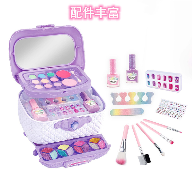 跨境儿童化妆品彩妆玩具套装女孩生日礼物女童小孩子公主亚马逊