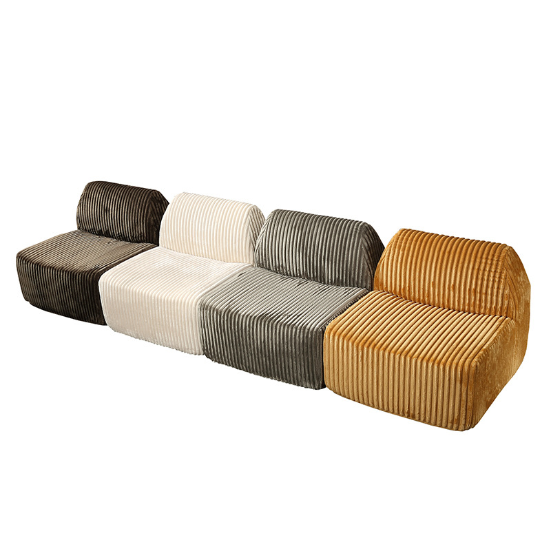 All-sponge vacuum compressed sofa, single sofa, living room, balcony, bedroom sofa chair, lazy fabric sofa details Picture