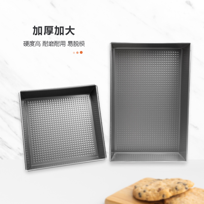 Toast bread mold, honeycomb toast box, rectangular bread baking tray, cake mold, non-stick carbon steel baking mold details Picture