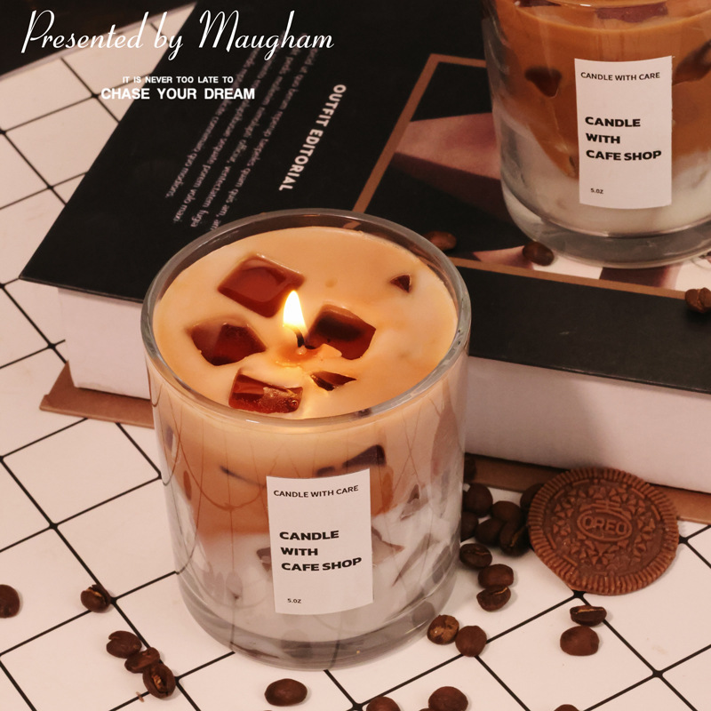 Coffee scented candles, soy wax, low-temperature, niche, high-end birthday gifts, atmosphere, best friend souvenirs, cross-border
