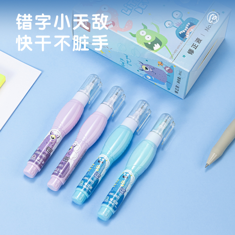 Deli Student Stationery Creative Little Hungry Devil Family 8ML Correction Fluid Specification image