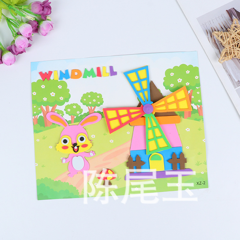 Wholesale 3D stickers, bubble stickers, children's EVA large handmade stickers, DIY educational toys, scissors, regular Zhang Xiaoquan tailor scissors, nail clippers Specification drawing