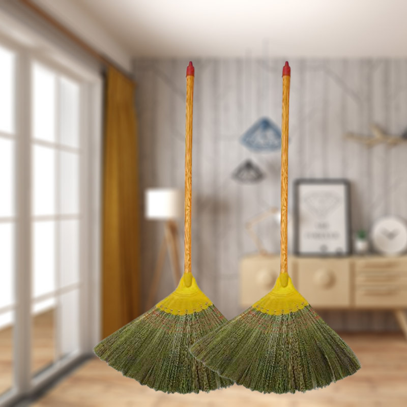Factory wholesale household Miscanthus brooms, handcrafted miscanthus brooms, soft-bristled sweeping brooms, cleaning sweeping brooms