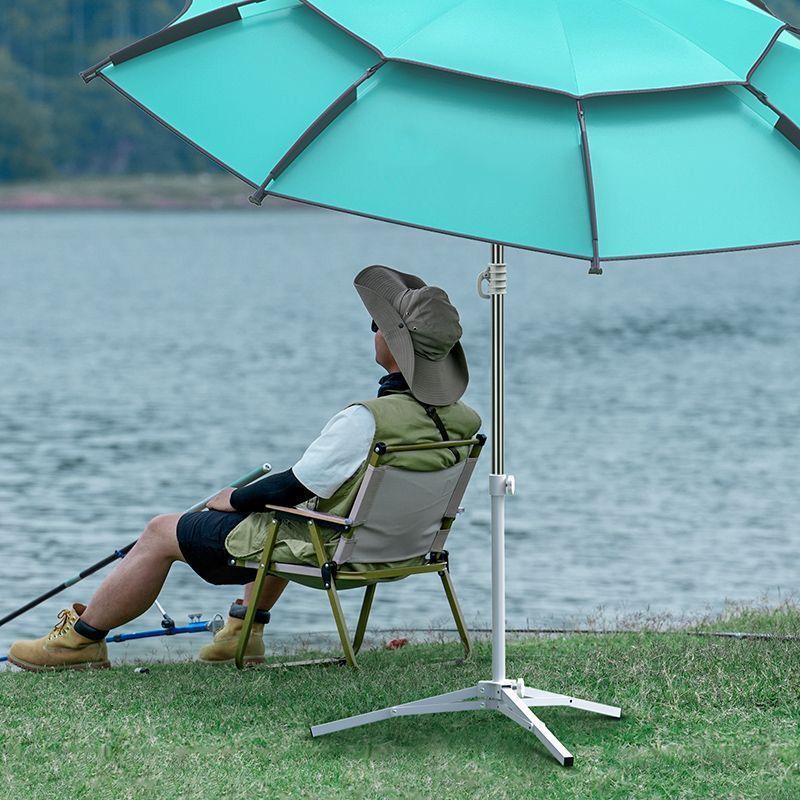 Outdoor tripod portable foldable fishing sun umbrella fixed base, stall sunshade umbrella, beach fixed frame