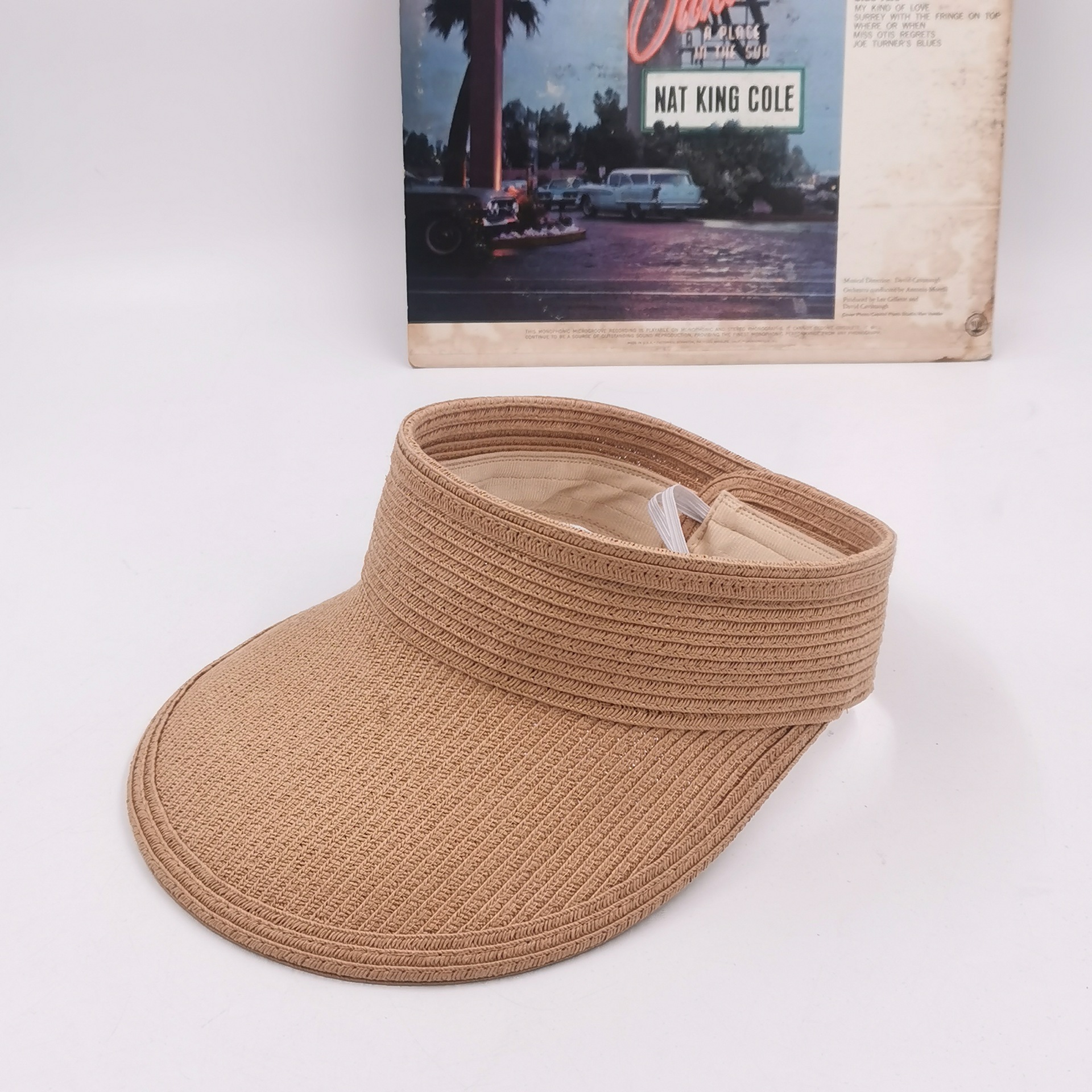 Wholesale of women's spring and summer sky hats, men's running casual sun hats, outdoor adhesive patterned sun protection and shade hats details Picture