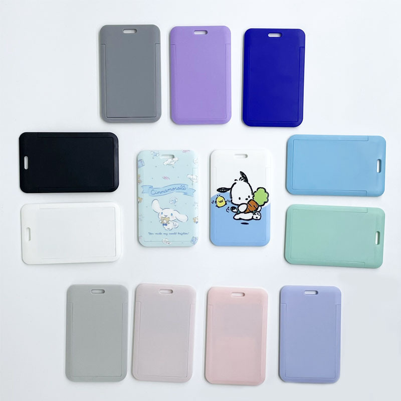 Sliding cover card, push-in card, work name tag, plastic ABS single-pass UV printing, campus bus card, name tag, hard card sleeve wholesale Item Picture