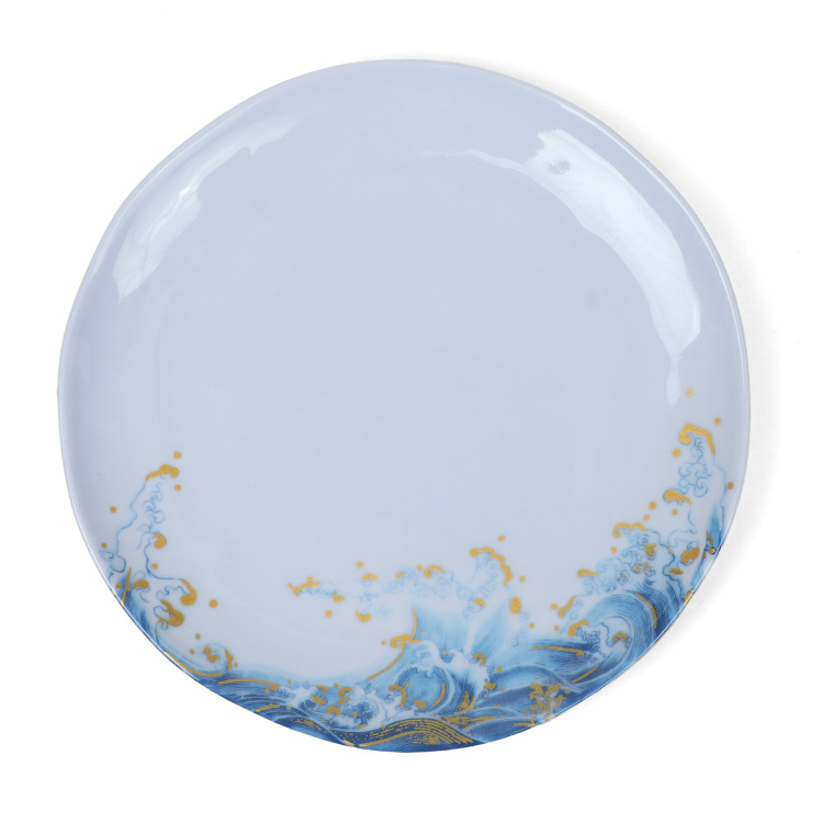 Bone-spitting plate, bone-spitting plate, Chinese snack small plate, pickled vegetable plate, plastic snack cake plate, table garbage plate