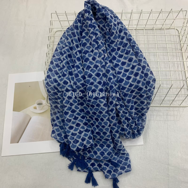 New cross-border export printed long scarf e-commerce live-streaming scarf wholesale supply chain supply Application Scenario